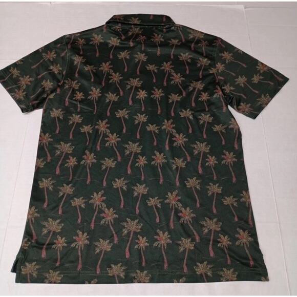 Chubbies Range Polo Shirt Men's M Medium Brushstroke Palm Floral Weekend Stretch - Picture 8 of 10